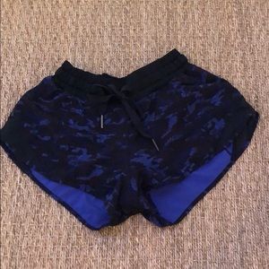 Blue camo athletic shorts